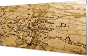 Szkło Ozdobne do Kuchni Antyczna Mapa Podróżnika