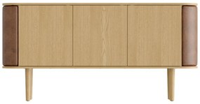 Jasnobrązowa niska komoda w dekorze dębu 150x75 cm Treasures – UMAGE