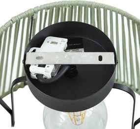 Lampa sufitowa zewnętrzna Japandi z zielonym sznurem IP54 - Jayla