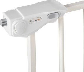 PawHut Bramka Ochronna dla Psów, Rozszerzalna, Montaż Na Zacisk, Metal, 136x76cm, Biały