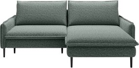 Narożnik GLOSSY z funkcją spania Prawostronny zestaw z poduszkami wolnostojący tkanina BUBBLE 13 WERSAL