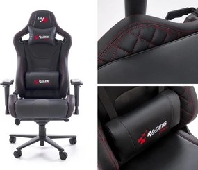 Czarny fotel gamingowy Chavez Halmar