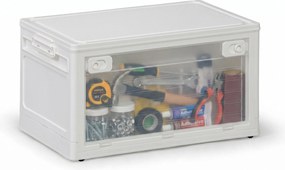 Duży składany regałowy pojemnik XL 62 l, 558x360x310 mm, biały