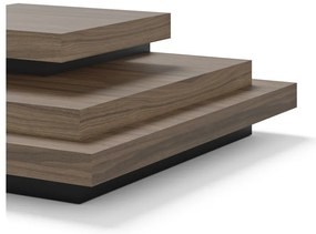 Czarny stolik w dekorze orzecha 110x110 cm Slate – TemaHome