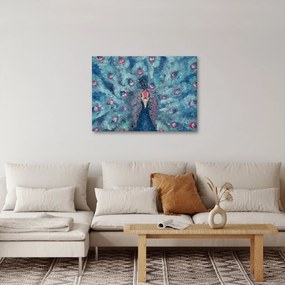 Obraz namalowanego pawia (70x50 cm)