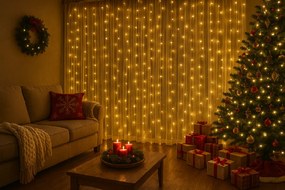 Kurtyna świetlna LED STAR RAIN 3x3 m, ciepła biel