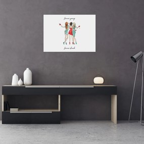 Obraz na szkle - Wiecznie młody, wiecznie pijany (70x50 cm)