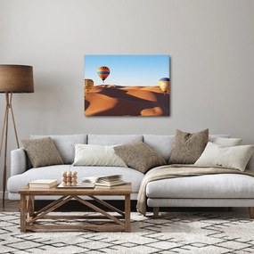 Obraz - latające balony na pustyni (70x50 cm)