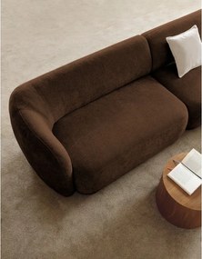 Narożnik NOBO Lewostronny system modułowy tkanina DressME 11 Brązowy