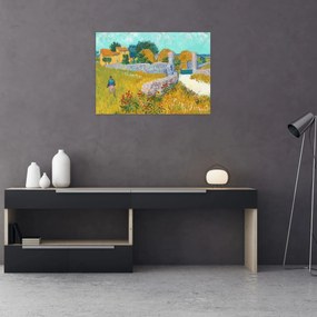 Obraz na szkle - Vincent van Gogh, Farmhouse in Provence, reprodukcje (70x50 cm)