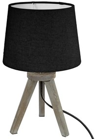 Lampa stołowa MINI NOIR, drewniane nóżki, 30 cm