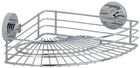 Narożna półka łazienkowa BARI, Vacuum-Loc - stal chromowana, WENKO