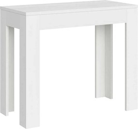 Konsola rozkładana 90x42/198 cm Bora Small frassino biała