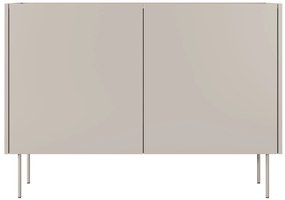 Komoda Desin 120 cm z metalowymi nogami - kaszmir / dąb nagano