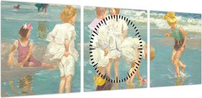 Obraz - Edward Henry Potthast, A Holiday, reprodukcje (z zegarem) (90x30 cm)