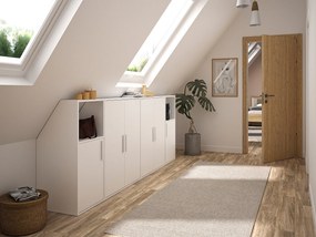 Szafa ze skosem 6-drzwiowa z 2 wnękami - Biały - ADEZIO