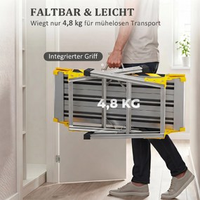 HOMCOM Składany stół warsztatowy z aluminium z uchwytem, antypoślizgowy, 150 kg, 110 x 32 x 50 cm | Aosom PL