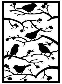 Metalowa dekoracja ścienna 47x66 cm Branch &amp; Birds – Wallity