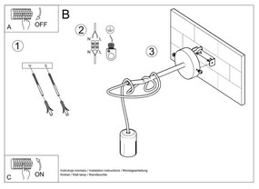 Czarny kinkiet Spider – Nice Lamps