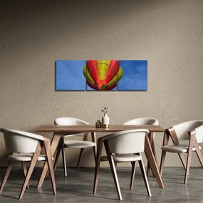 Obraz latającego balonu (z zegarem) (90x30 cm)