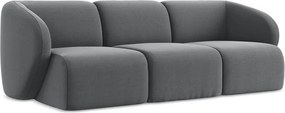 Szara aksamitna sofa 244 cm Lani – Makamii