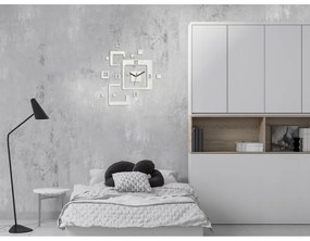 Zegar ścienny naklejany kwadratowy nowoczesny do salonu loft nowoczesny