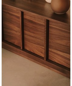 Brązowa szafka pod TV w dekorze orzecha 200x47x40 cm Onix – Kave Home