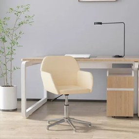 Kremowe obrotowe krzesło do biura F8-T41