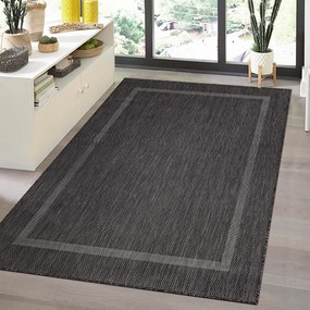 Dywan zewnętrzny Relax ramka czarny 80 cm x 250 cm