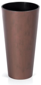 Donica ogrodowa 57 cm Tubus Slim Beton Effect stal kortenowa PROSPERPLAST