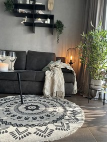 Dywanik dekoracyjny w stylu boho, Ø 120 cm