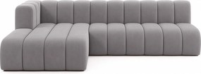 Narożnik w kształcie L GRAND 295 cm, tkanina Salvador, Szary, Lewy