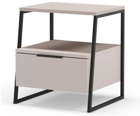 Kremowa szafka nocna Velia – Marckeric