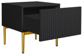 Zestaw szafek nocnych Nicole 46 cm - czarny / złote nóżki
