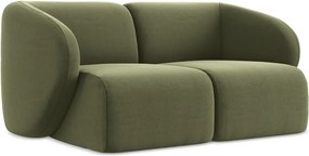 Zielona aksamitna sofa 174 cm Lani – Makamii