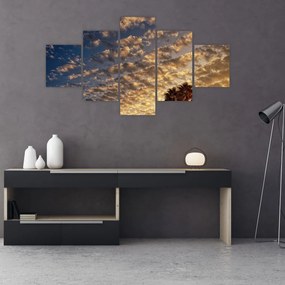 Obraz - palmy pośród chmur (125x70 cm)