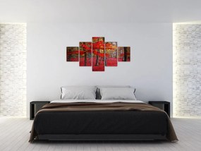 Obraz - Czerwony Las (125x70 cm)