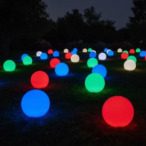 Świecąca kula LED 50 cm – 18 RGB + 12 białe