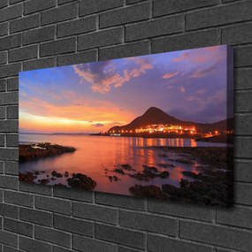 Obraz drukowany na płótnie Kamienie na Brzegu Morza