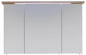Biała wisząca szafka łazienkowa z lustrem 115x72 cm Set 923 – Pelipal