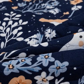Narzuta na łóżko DENIM BIRDS, niebieska Rozmiar: 170 x 210 cm