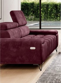 Sofa kanapa PALLADIO z elektrycznym systemem rozkładania siedziska regulowane zagłówki WERSAL
