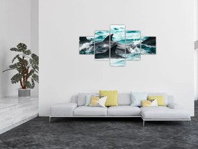Obraz - Delfiny w oceanie (125x70 cm)