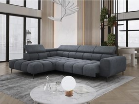 Narożnik PLAZA L Lewostronny z elektryczną regulacją siedziska w tkaninie CLOUD 97 WERSAL
