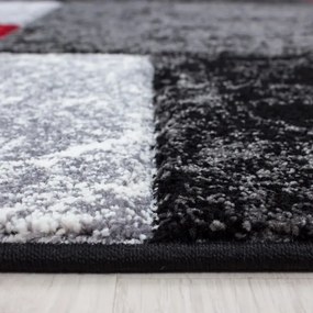 Dywan nowoczesny Hawaii 3D szaro-czarno-czerwony 200 cm x 290 cm