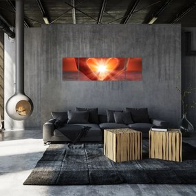 Obraz - Słońce w sercu (170x50 cm)