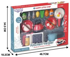 Woopie zestaw kuchenny pomocnik kucharza kuchnia gazowa garnek patelnia czajnik akcesoria