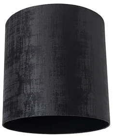 Aksamitny abażur czarny cylinder 40/40/40 Nowoczesny