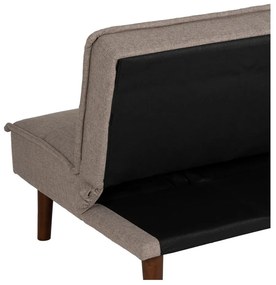 Szarobeżowa rozkładana sofa z tkaniny szenilowej 181 cm – Ixia