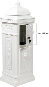 Skrzynka na listy antyczna biała